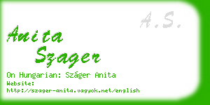 anita szager business card
